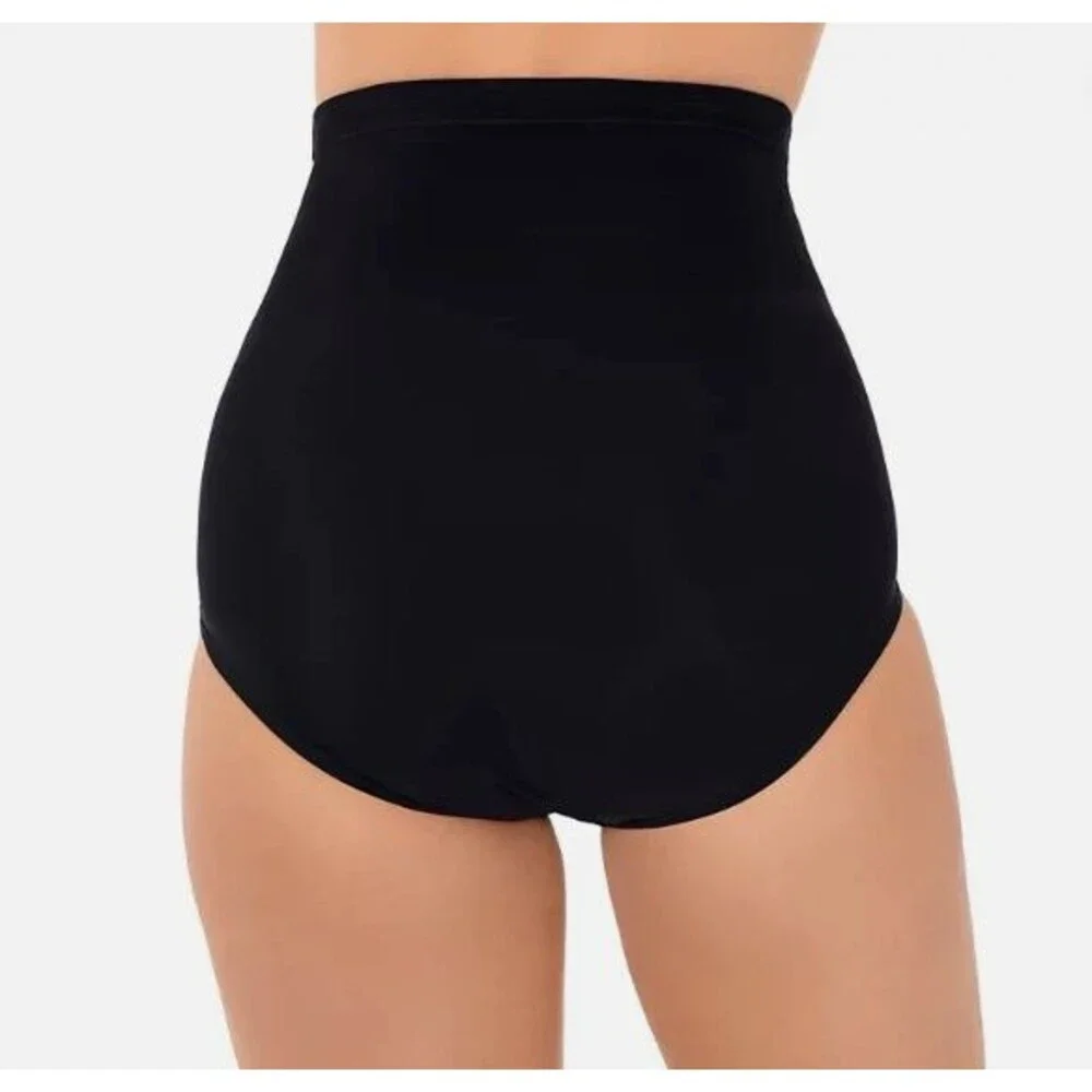 Swim Solutions Women's Ultra High-Waist Swim Bottom Swimsuit Black Size 18 18177 - Picture 2 of 2